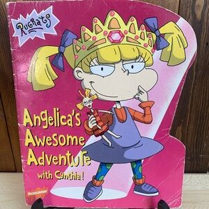 1999 Nickelodeon Rugrats Angelica's Awesome Adventure Book - Pink and Yellow